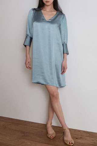 Robe droite - Bleu canard