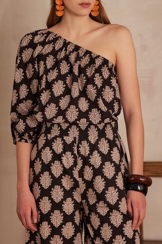 Combinaison asymétrique - Noir et taupe