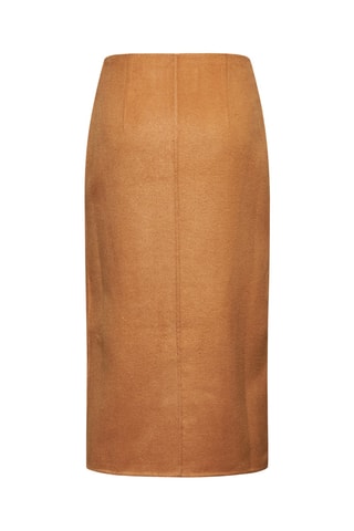 Jupe droite en laine Riki - Beige