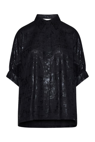 Blouse en lin Silia - Noir