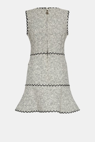 Robe droite en tweed Wadi - Blanc