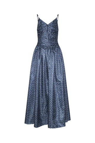 Robe longue Pois - Gris