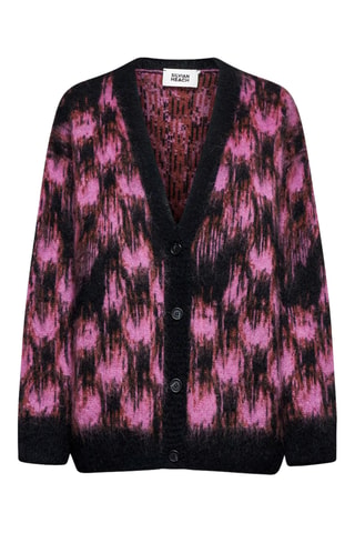 Gilet en mohair et laine Salane - Rose