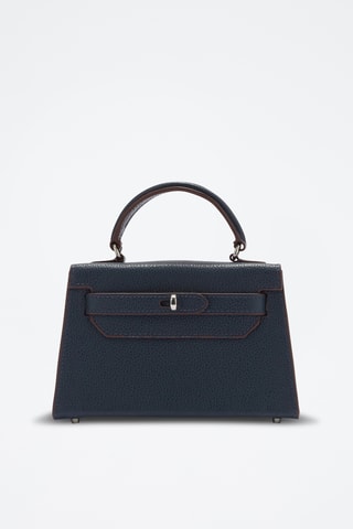 Sac à main en cuir Sanita - Bleu