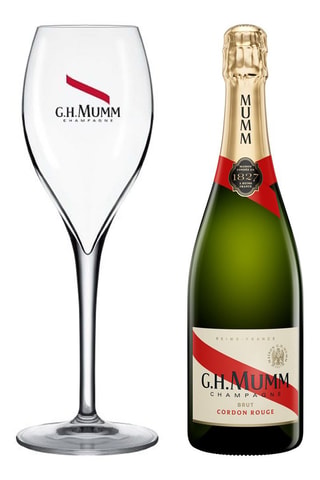 6 x Champagne Cordon Rouge Brut - 6 x 75 cl et 6 flûtes à champagne - 15 cl