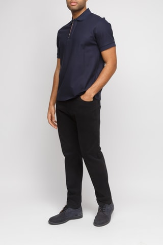 Polo Hartford SS Zp - Navy