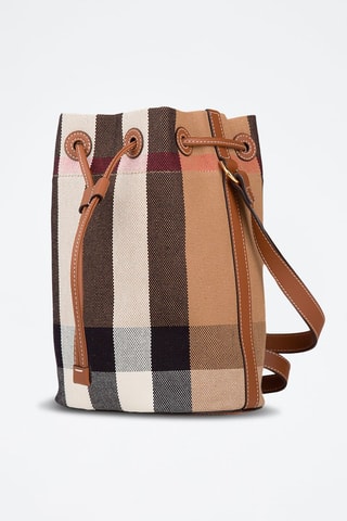 Sac seau Small Bucket Check - Blanc, noir et rouge