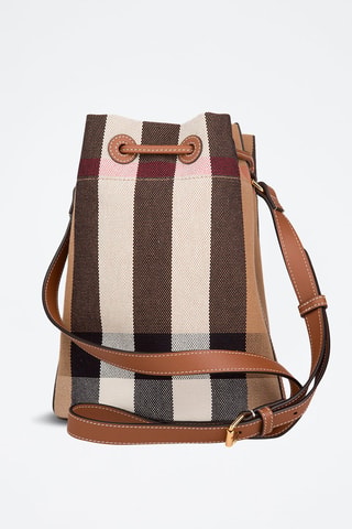 Sac seau Small Bucket Check - Blanc, noir et rouge