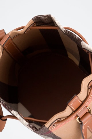 Sac seau Small Bucket Check - Blanc, noir et rouge