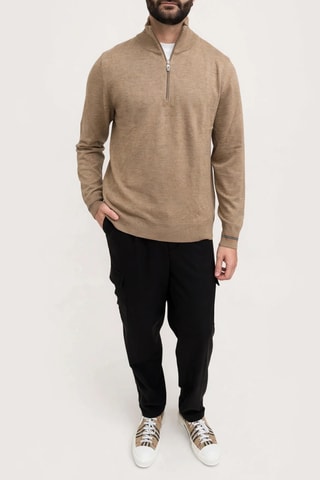 Pull en laine mérinos Itter - Camel