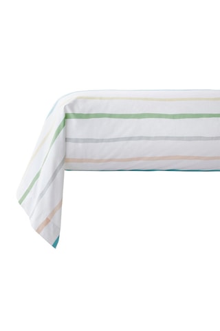 Taie de traversin en percale de coton  80 fils/cm² Paysage Varois - Blanc et jaune