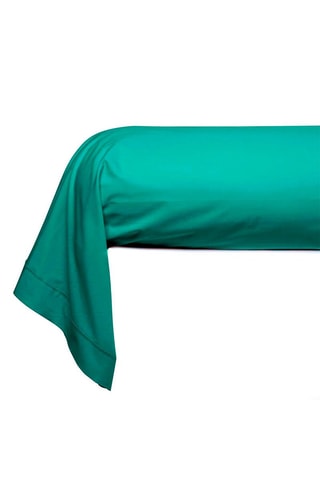 Taie de traversin en percale de coton 80 fils/cm² Uni - Vert
