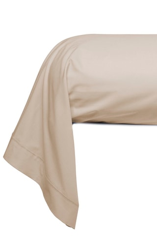 Taie de traversin en percale de coton 80 fils/cm² Uni Percale - Beige