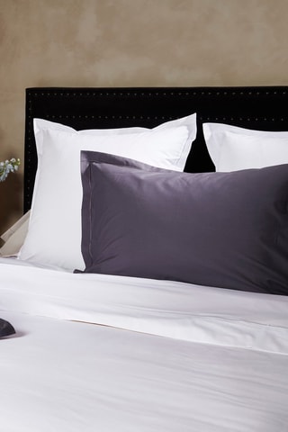 Drap-housse en percale de coton 80 fils/cm² Uni - Blanc