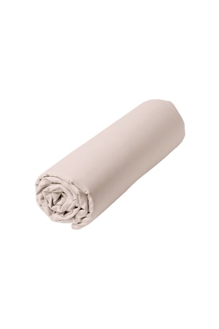 Drap-housse en percale de coton 80 fils/cm² Uni - Gris