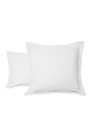 Taie d'oreiller en coton 57 fils/cm² Uni - Blanc
