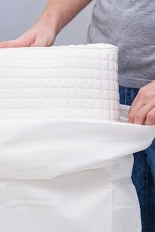 Taie d’oreiller en coton biologique Uni - Blanc