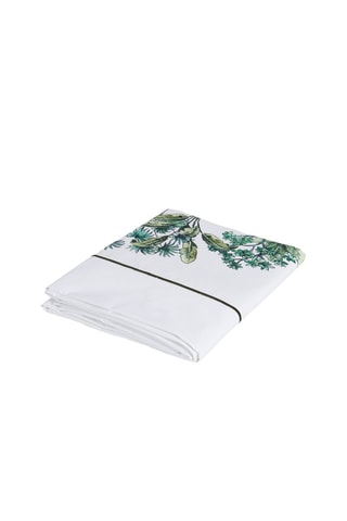 Drap plat en percale de coton 32 fils/cm² Cuba - Blanc