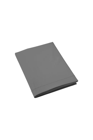 Drap plat en percale de coton 80 fils/cm² - Gris clair