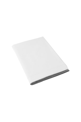Drap plat en coton 57 fils/cm² Uni - Blanc