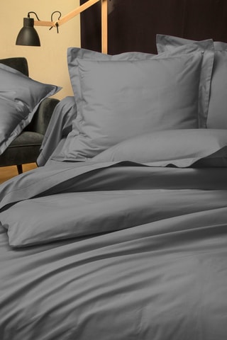 Housse de couette en percale de coton 80 fils/cm² - Gris