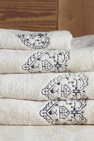Drap de douche Nuit au chalet - Craie