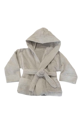 Peignoir à capuche SDB - Gris