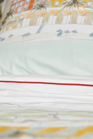 Drap plat en percale de coton 120 fils/cm² Nice - Blanc
