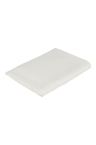 Drap plat en satin de coton 80 fils/cm² Douce Nuit - Blanc