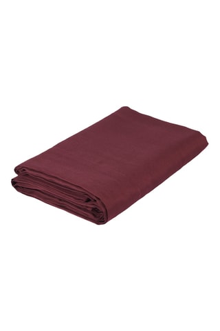 Drap plat en satin de coton 80 fils/cm² Douce Nuit - Bordeaux