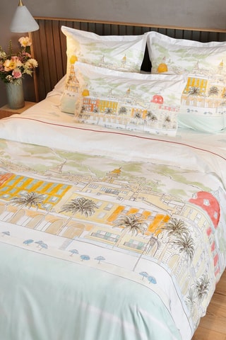 Drap-housse en percale de coton 120 fils/cm² Nice - Blanc