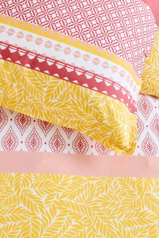 Parure de couette en coton 57 fils/cm² Terre d'Ocre - Rose