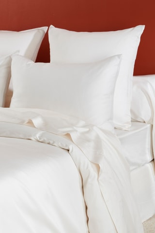 Drap-housse en satin de coton 80 fils/cm² Douce Nuit - Ivoire