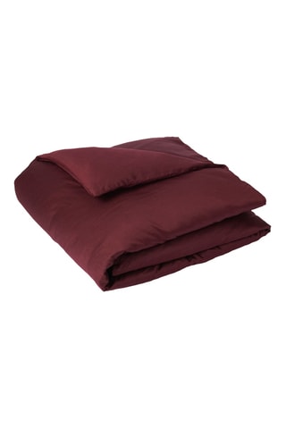 Housse de couette en satin de coton 80 fils/cm² Douce Nuit - Bordeaux