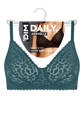Soutien-gorge Essentiel Daily dentelle - Vert foncé