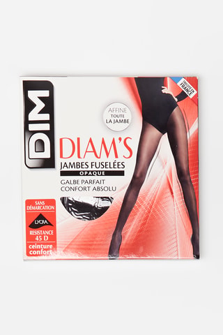 6 collants Diam's - 45 deniers - Noir