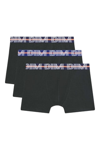 3 boxers Coton stretch - Noir