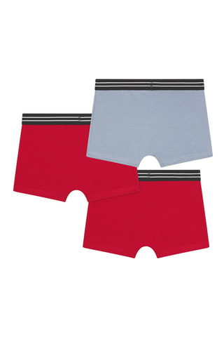 3 boxers Eco  Classic - Rouge et bleu