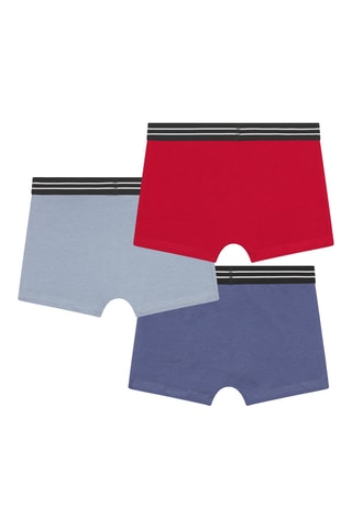 3 boxers Eco  Classic - Rouge, gris et bleu