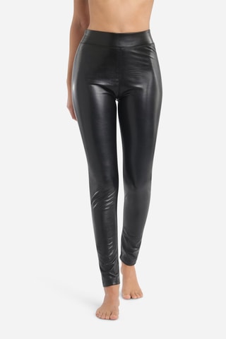 Legging Relax & Go cuir végétal - Noir