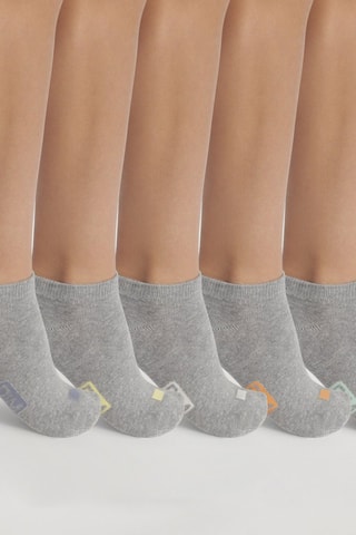 10 paires de socquettes Eco  - Gris clair chiné