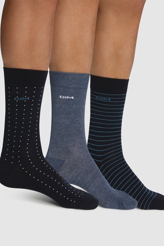 12 paires de chaussettes Coton Style - Bleu