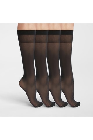 24 paires de mi bas Eco  - 27 deniers - Noir