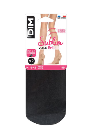 12 paires de mi-bas Sublim - 15 derniers - Noir
