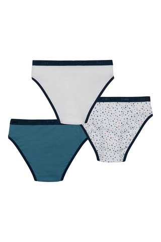 3 culottes Les Pockets - Blanc et bleu 