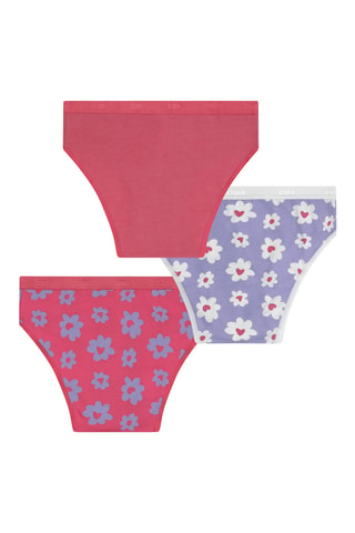 3 culottes Pocket Coton - Rose et violet