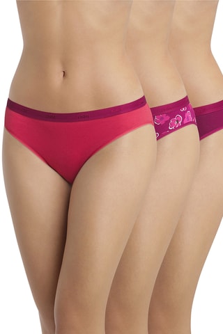 3 culottes Pocket Coton - Rose et fuchsia