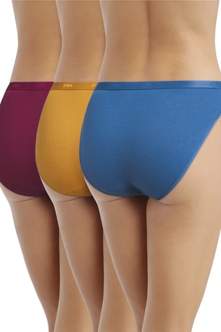 3 culottes Pocket Eco  - Bleu, jaune et bordeaux