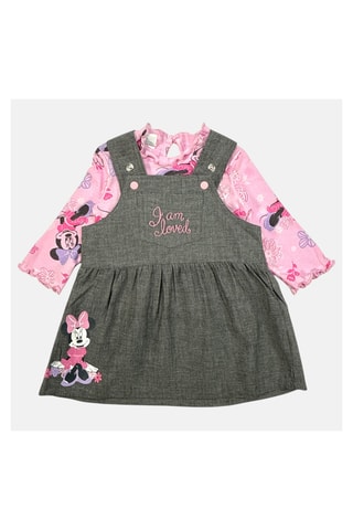 T-shirt et robe salopette Minnie Disney  - Rose
