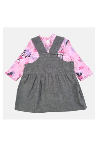 T-shirt et robe salopette Minnie Disney  - Rose